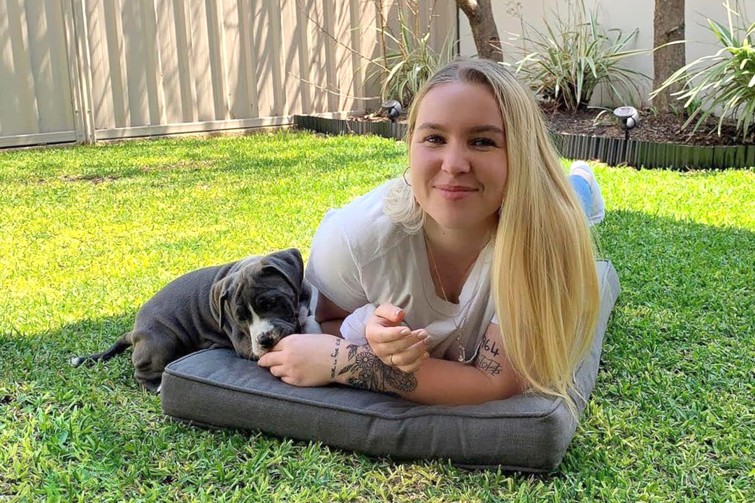 Emma and her dog