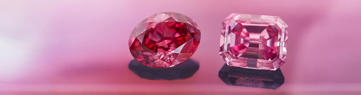 The Argyle Alpha pink diamond and the Argyle Muse pink diamond