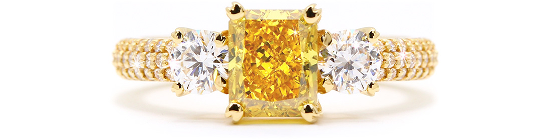 The Valkyrie yellow diamond engagement ring | Nina's Jewellery