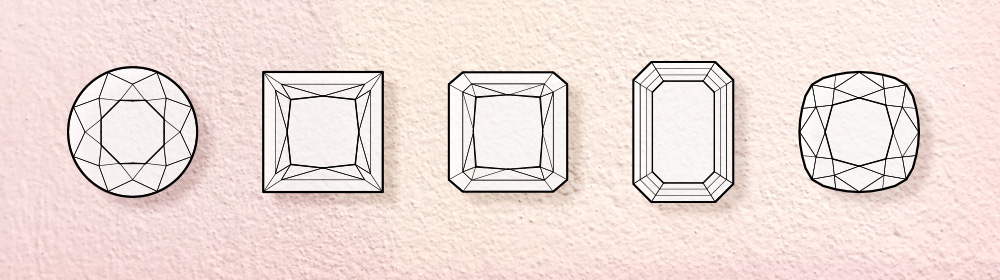 Top 5 diamond cuts: round, princess, radiant, emerald, & cushion