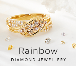 Rainbow diamond jewellery and stones