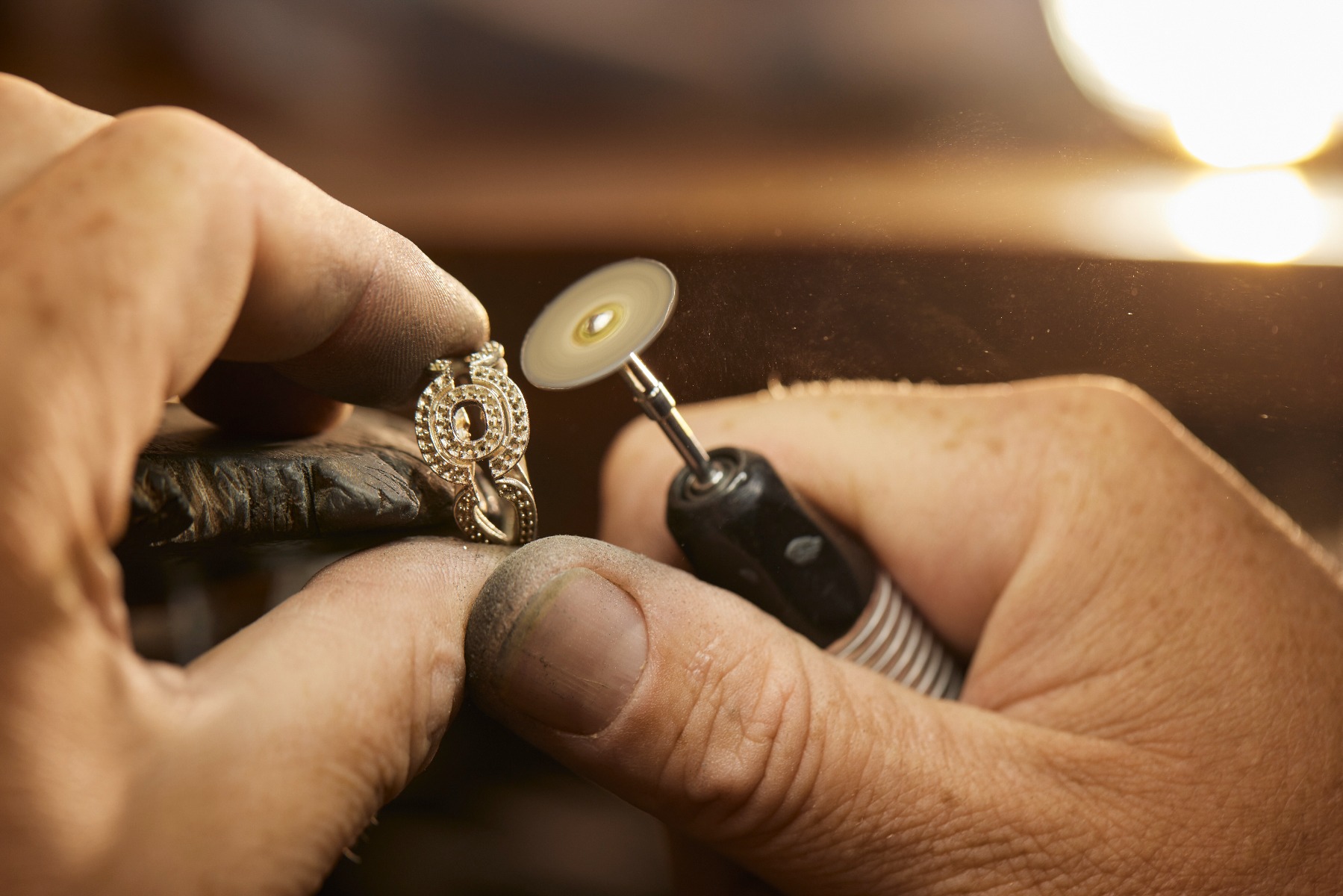 jeweller crafting a unique engagement ring